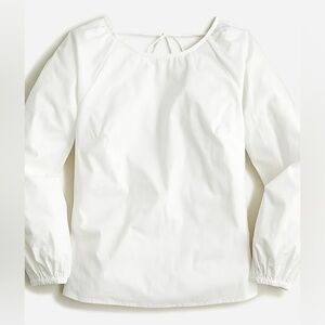 J. Crew Tie-back top in stretch cotton poplin blend